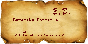 Baracska Dorottya névjegykártya